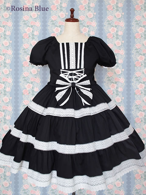 大きいサイズ リボンカチューシャ付き ゴシック＆ロリィタ トーション