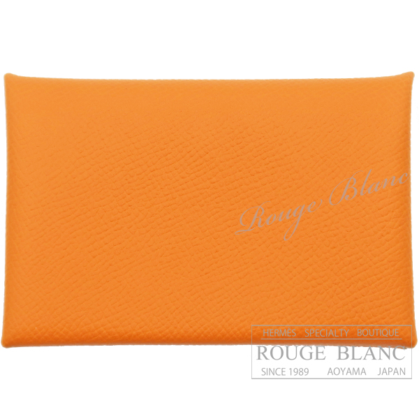 エルメス カルヴィ カードケース 名刺入れ オレンジ エプソン 【新品