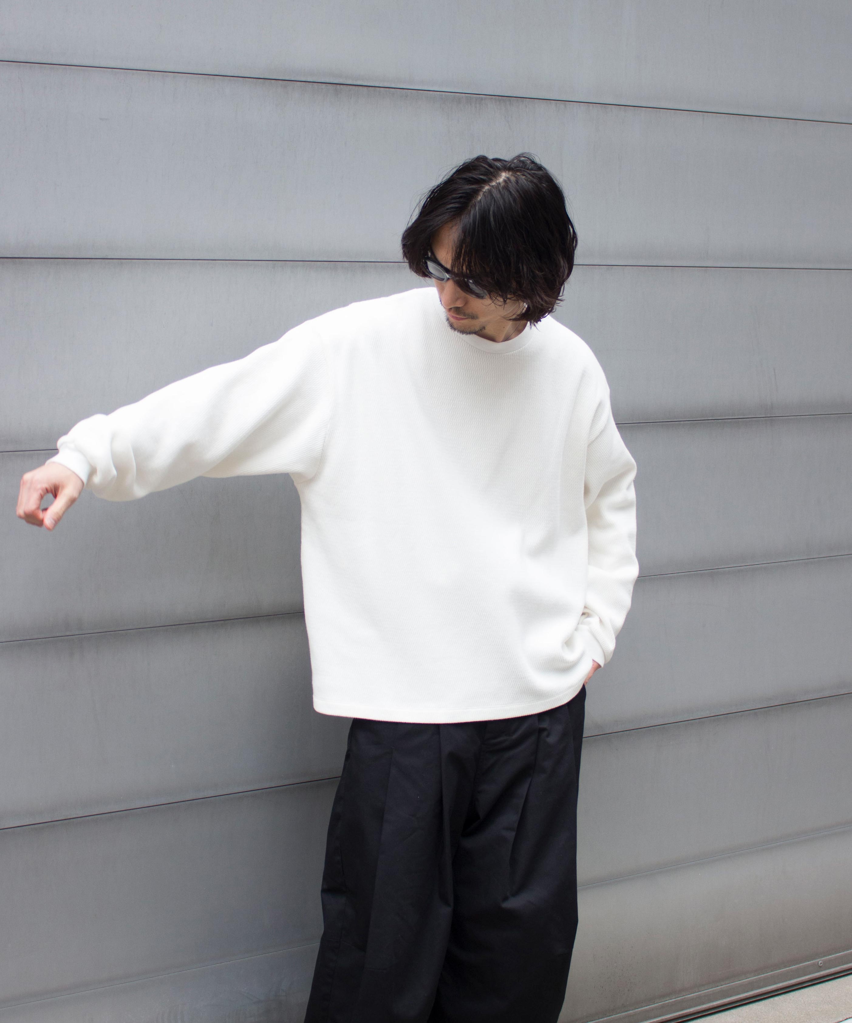 POLYPLOID OVERSIZE LONGSLEEVE C WHITE - Mens | rroomm onlinestore