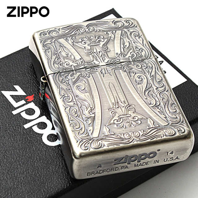 Zippo ジッポー クロス 十字架 Cross アラベスク 唐草 クラッシック