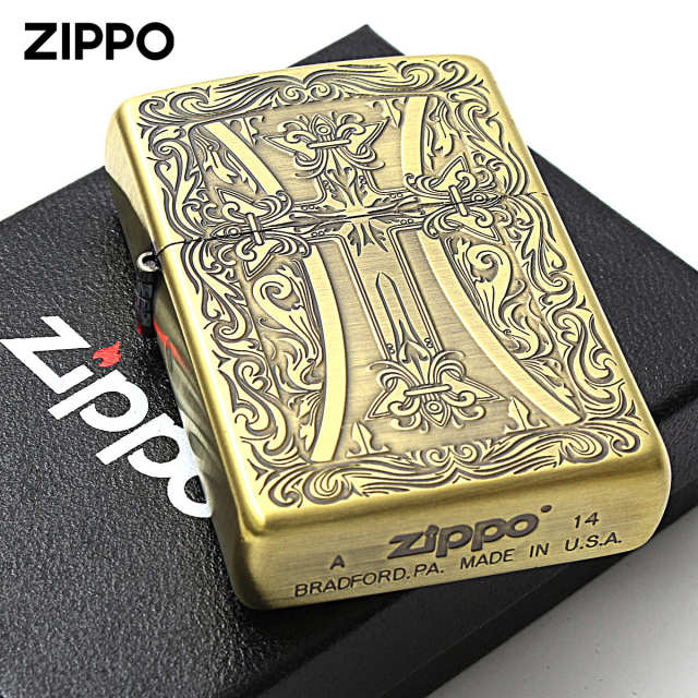 Zippo ジッポー クロス 十字架 Cross アラベスク 唐草 クラッシック