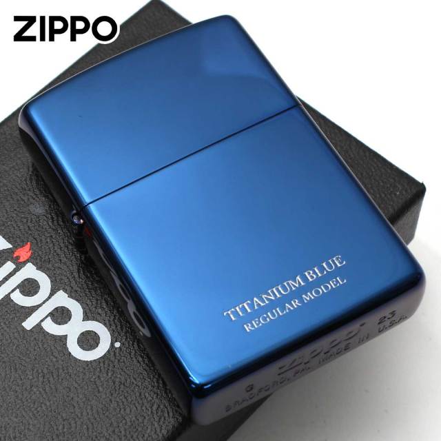 Zippo ジッポー レギュラー チタニューム ブルー ポリッシュ 鏡面
