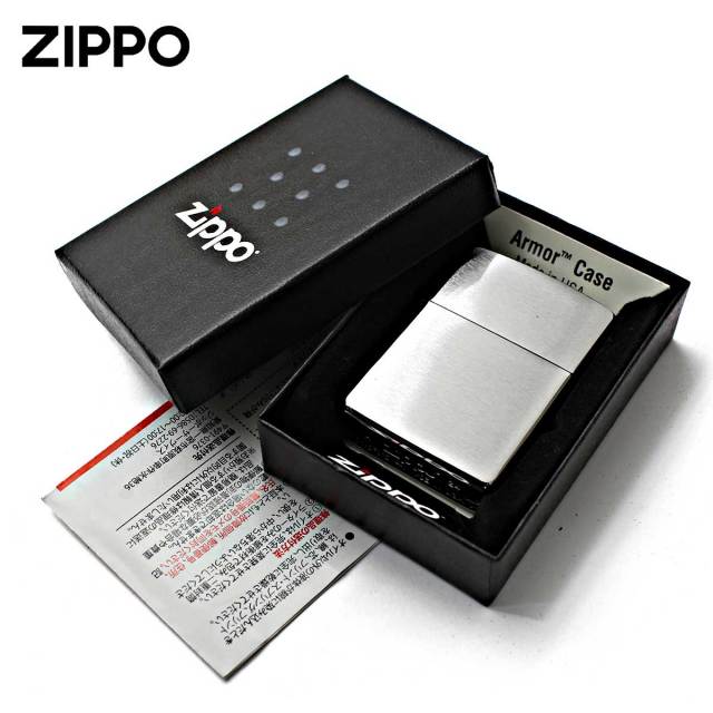 Zippo ジッポー アーマー 無地 シルバー つや消し ブラッシュド