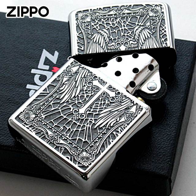 Zippo ジッポー クロス Cross 十字架 グレー ＃200 メタルプレート