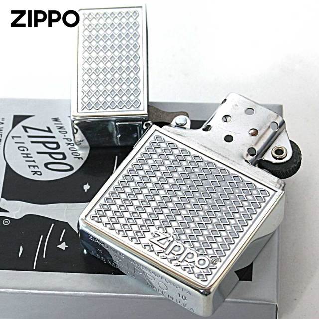 Zippo ジッポー 1935レプリカ グリルメッシュ シルバーいぶし 両面加工