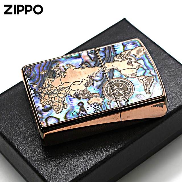 Zippo ジッポー アーマー シェル 貝 地図 ワールドマップ ARMOR SHELL