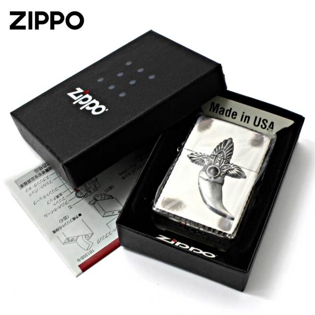 Zippo ジッポー インディアンジュエリー エンブレム シルバーいぶし