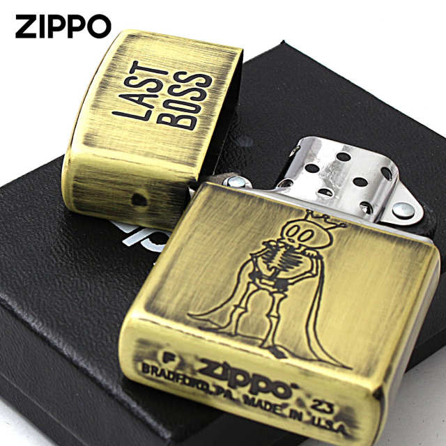 Zippo ジッポー スカル ドクロ 骸骨 真鍮 ブラス ユーズド仕上げ FUNNY