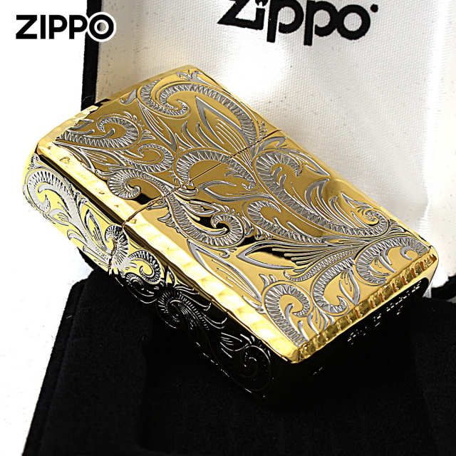 Zippo ジッポー アーマー アラベスク 唐草 コーナーリューター加工