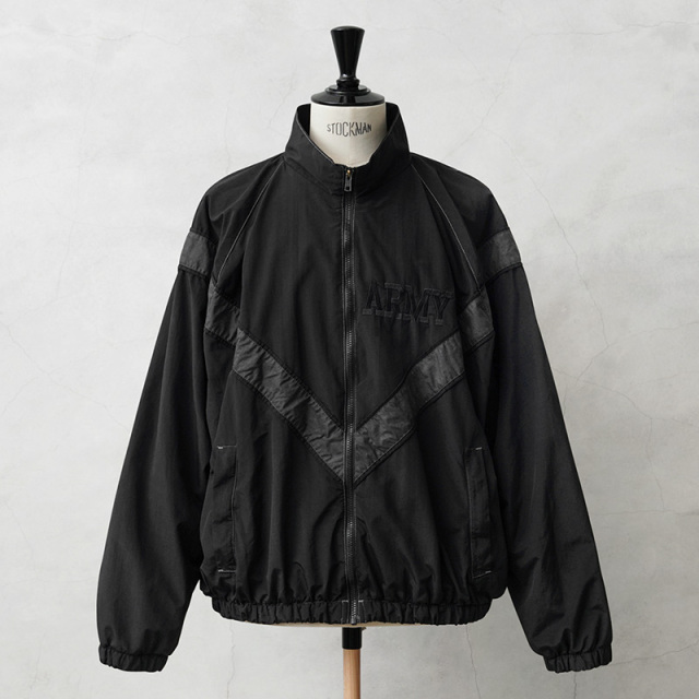 実物 USED 米軍 U.S.ARMY IPFU フィットネスジャケット DEEP BLACK染め