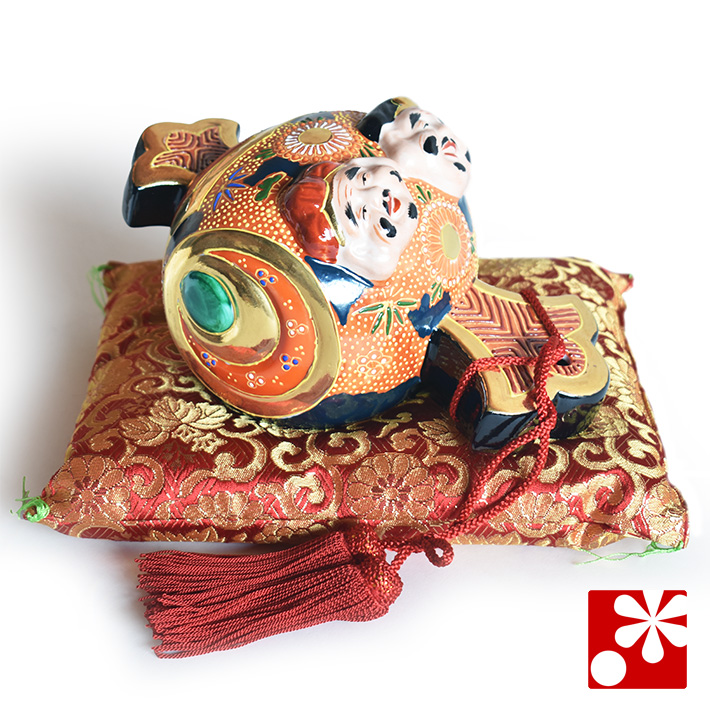 九谷焼 7号打ち出の小槌 恵比寿大黒