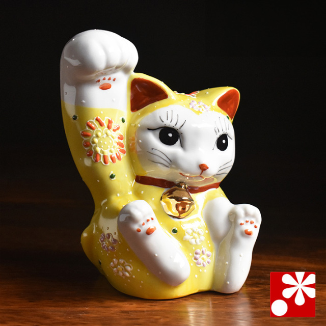 九谷焼盛絵招き猫 高さ45cm 九谷焼盛絵招き猫 高さ45cm