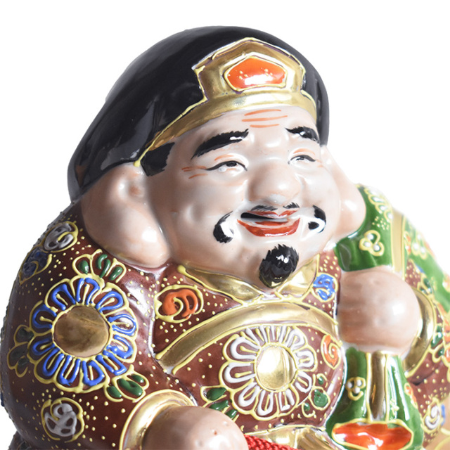 九谷焼 打ち出の小槌乗り大黒様・盛