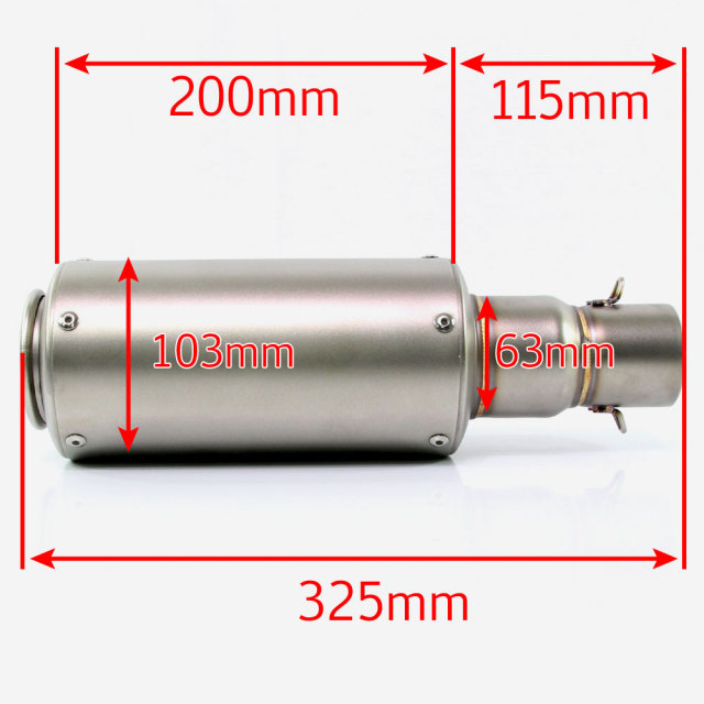 汎用 GPショートサイレンサー φ50.8 缶型 チタンカラー 焼き色なし