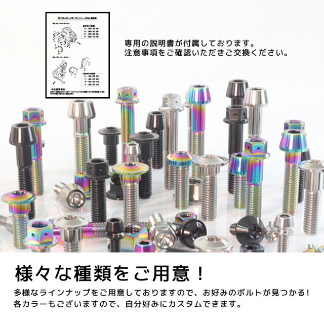 チタンボルト カワサキ ZRX1100 ZRX1200専用 クランクケース エンジン