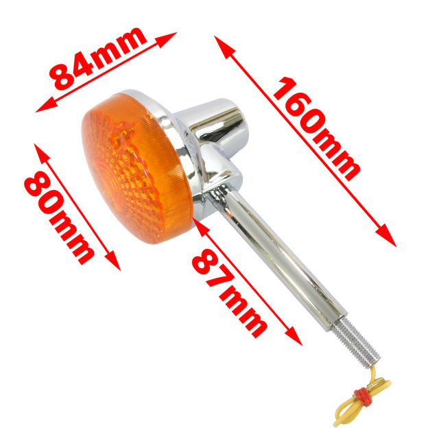 GS 純正タイプ メッキ ウインカー ロングステー オレンジレンズ 橙