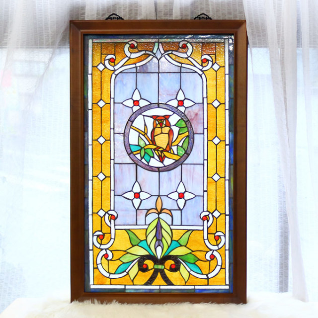 ステンドガラスパネル｜フクロウ｜おしゃれインテリア 照明通販 Y-KAGU