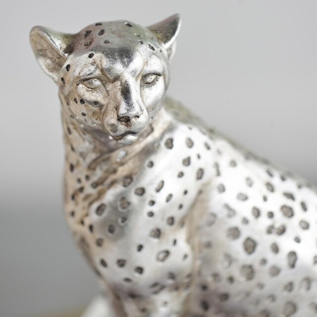 風水インテリア レオパード シッティング 豹 動物の置物｜Y-KAGU(輸入