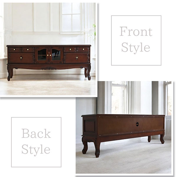 マホガニー材使用 パルマエミリア アンティークブラウン テレビボード