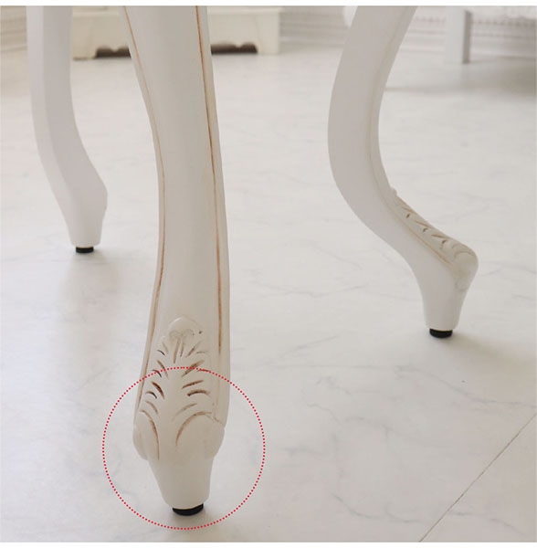 サイドテーブル 白 カフェテーブル おしゃれ 輸入家具 猫脚 コーヒー