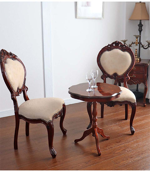 イタリア製 象嵌コーヒーテーブル（サイドテーブル） ブラウン｜Y-KAGU