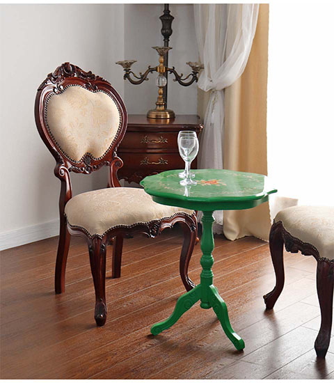 イタリア製 象嵌コーヒーテーブル（サイドテーブル） グリーン｜Y-KAGU