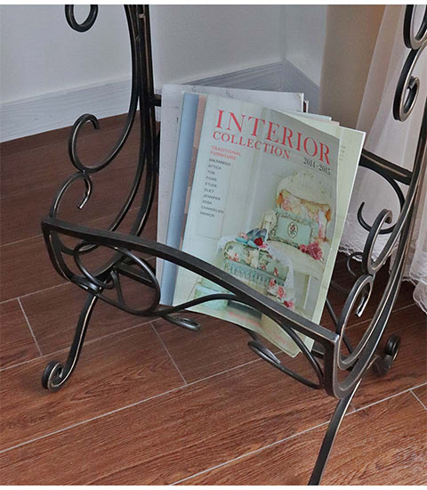 アンティーク調 木製 マガジンラックテーブル サイドテーブル｜Y-KAGU