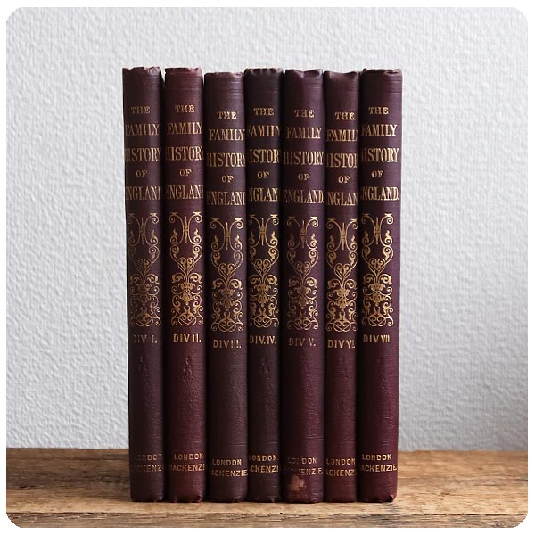 イギリス アンティークブック7冊セット/書籍/歴史本/インテリア雑貨