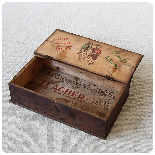 イギリス アンティーク ウッドボックス ティーチャーズ ウイスキー