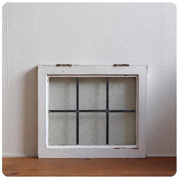 イギリス アンティーク ガラス窓/ウィンドウ/木枠/シャビーシック/建具