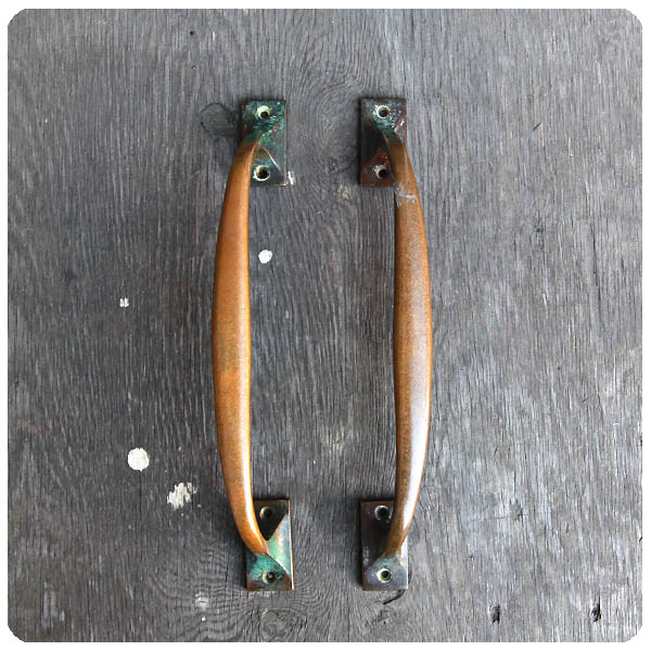 イギリス アンティーク雑貨 ドアハンドル ペア ブラス 真鍮製 建具