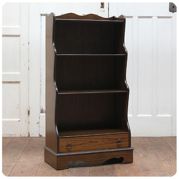 イギリス アンティーク調 ブックシェルフ 本棚 木製 オープンラック