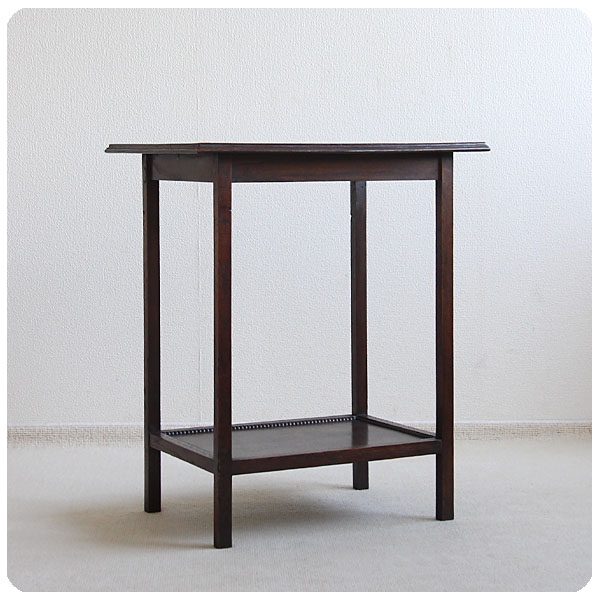 イギリス アンティーク サイドテーブル オーク材 飾り台 花台 家具