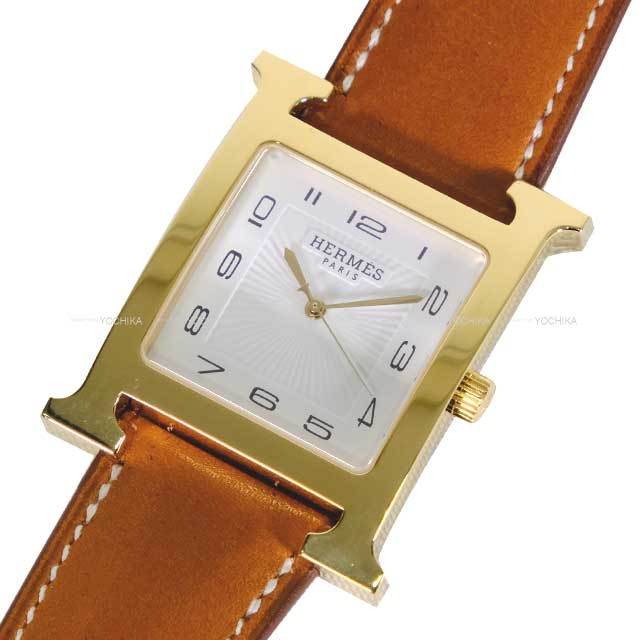 HERMES エルメス 腕時計 Hウォッチ ラージ GM 34mm HH1.801 白文字盤