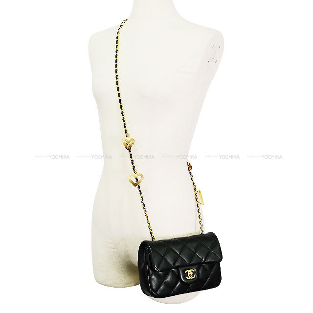 CHANEL シャネル ショルダーバッグ ミニ マトラッセ18 ハートチャーム