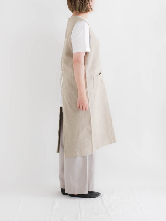 ARTE POVERA アルテポーヴェラ｜リネンシーツエプロン（ナチュラル）