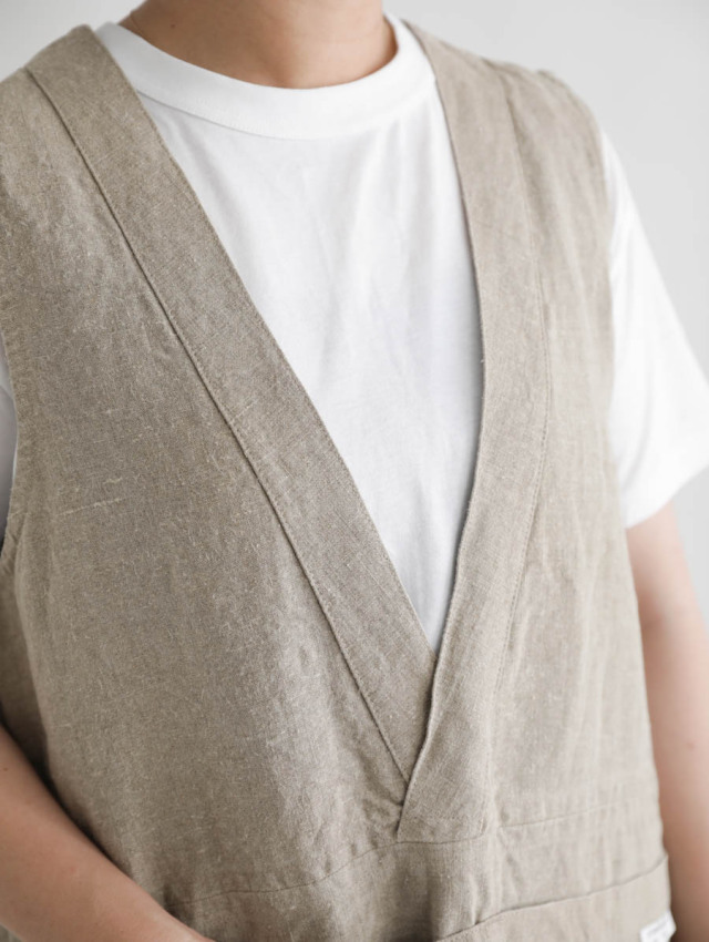 ARTE POVERA アルテポーヴェラ｜リネンシーツエプロン（ナチュラル）