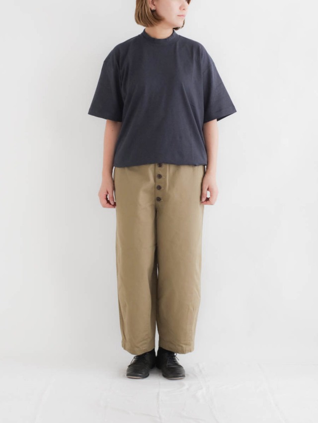 HARVESTY ハーベスティ｜ハイウエストサーカスパンツ（ベージュ）