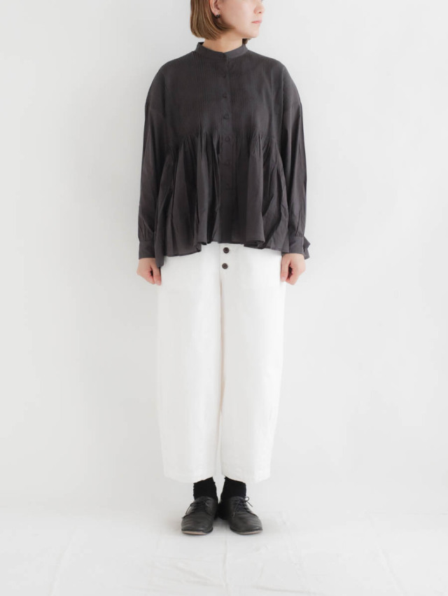 HARVESTY ハーベスティ｜ハイウエストサーカスパンツ（オフホワイト）