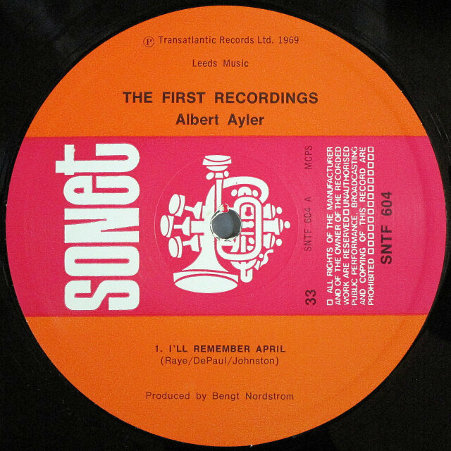 Albert Ayler アルバート・アイラ― / ファースト・レコーディング