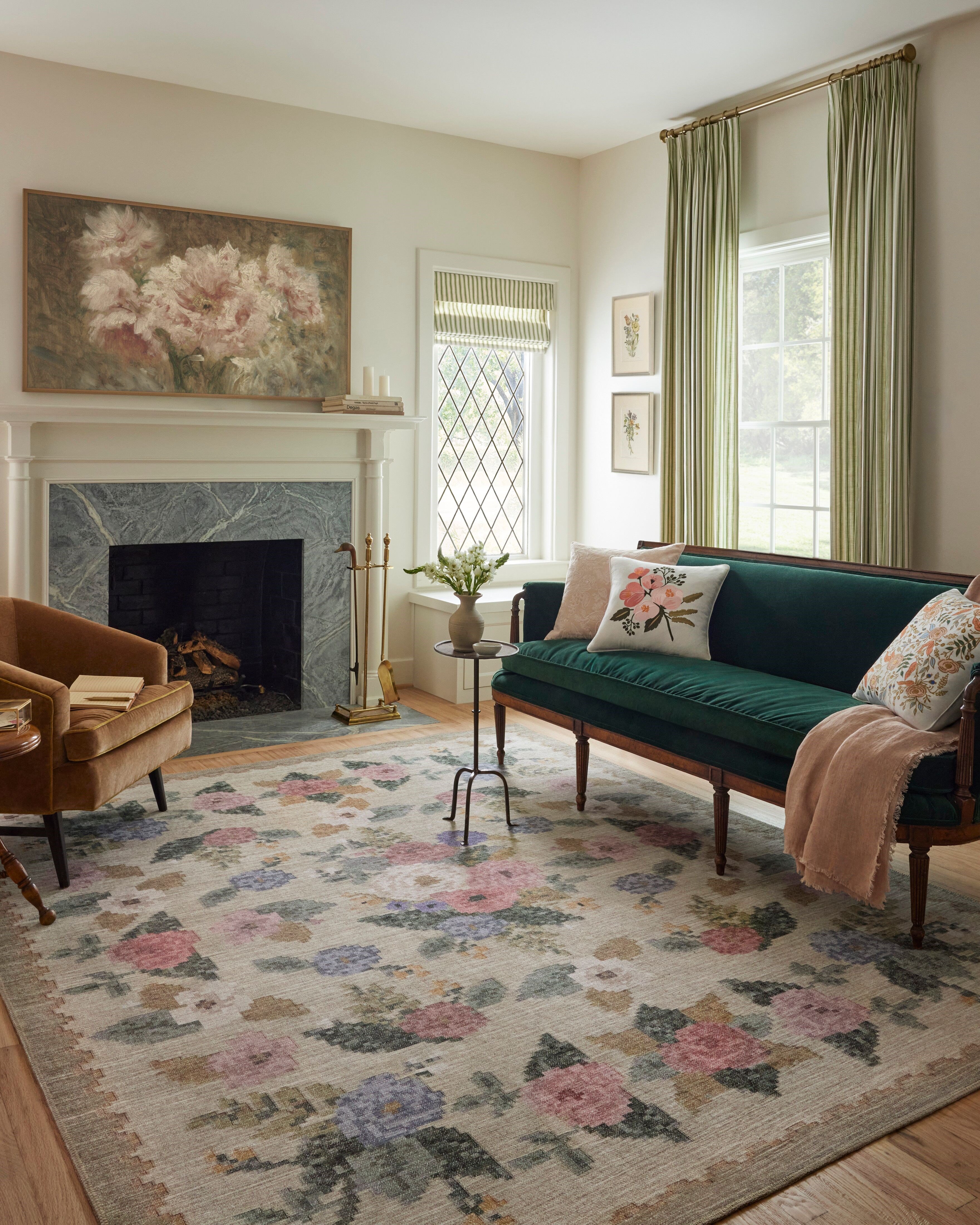 Rifle Paper Co. x Loloi Rosa RSA-02 Floral / Botanical Area Rugs