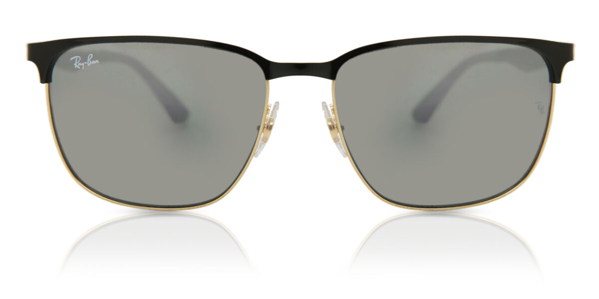 Ray-Ban RB3569 187/88 Browline Gold Top Black Sunglasses