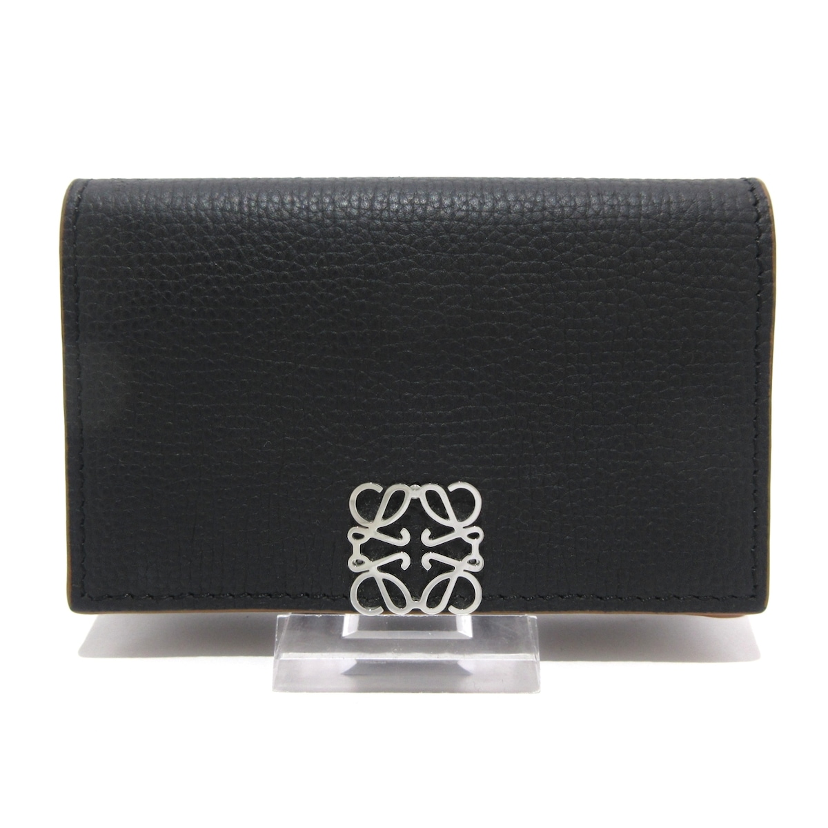 ロエベ/名刺入れ/アナグラム ビジネスカードホルダー/黒×ブラウン/型番