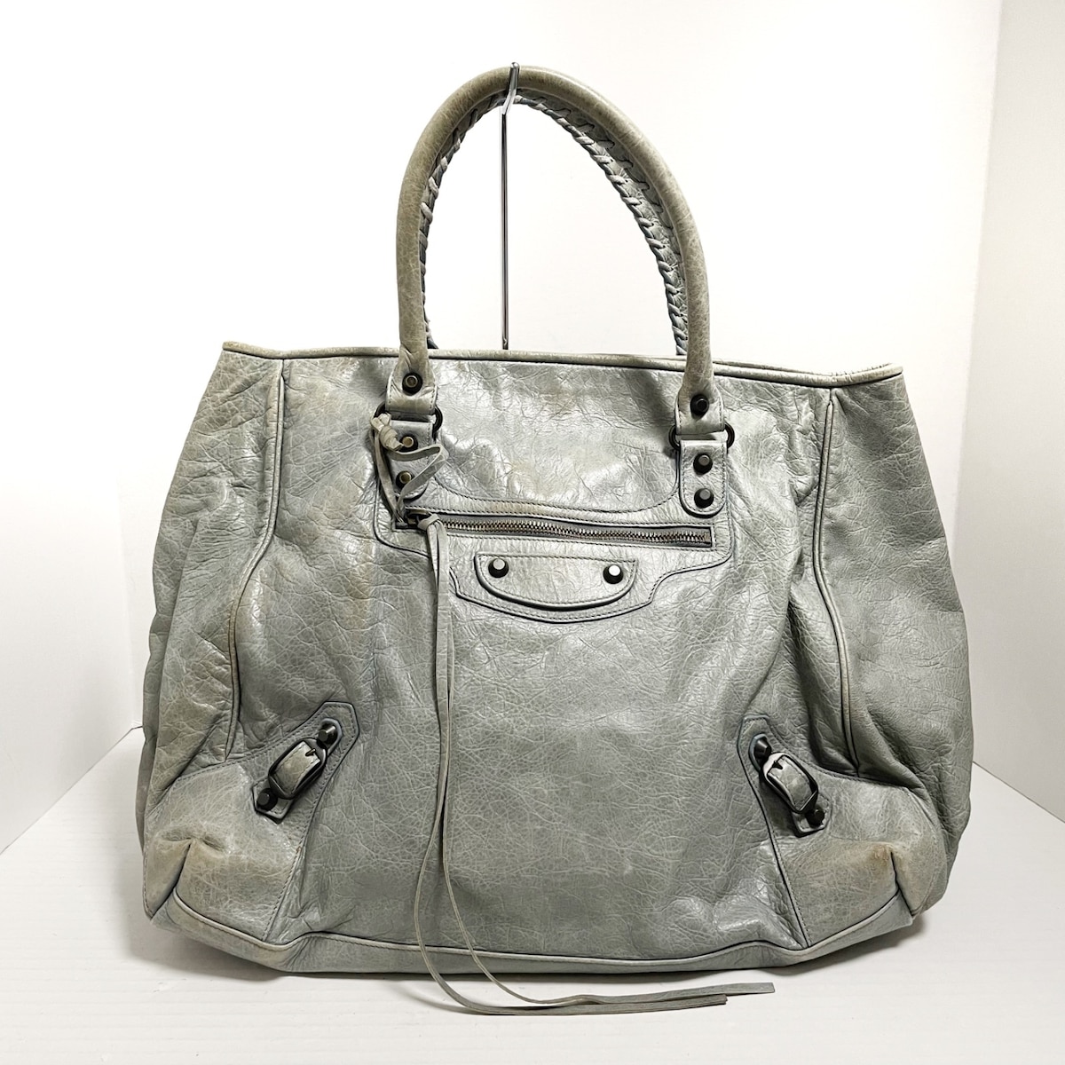 バレンシアガ/トートバッグ/ザ・サンデー/ライトブルー/レザー/型番