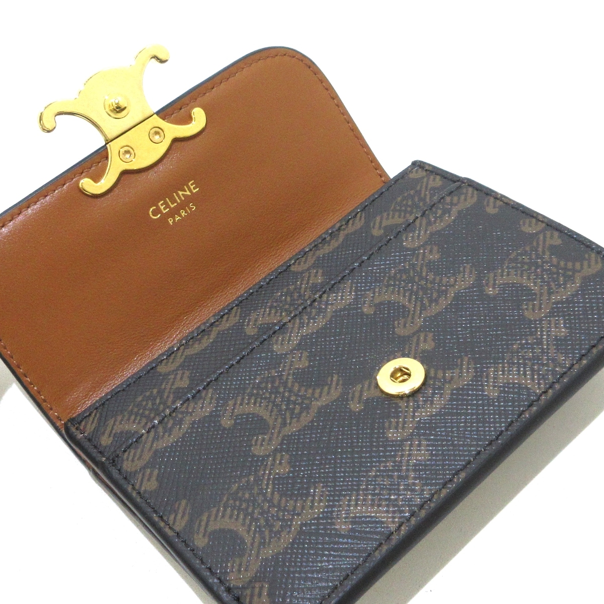 セリーヌ/カードケース/カードホルダー トリオンフ/タン(ダーク