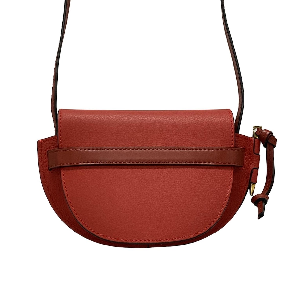 ロエベ/ショルダーバッグ/ゲートバッグ ミニ/レッド×ボルドー/ソフト