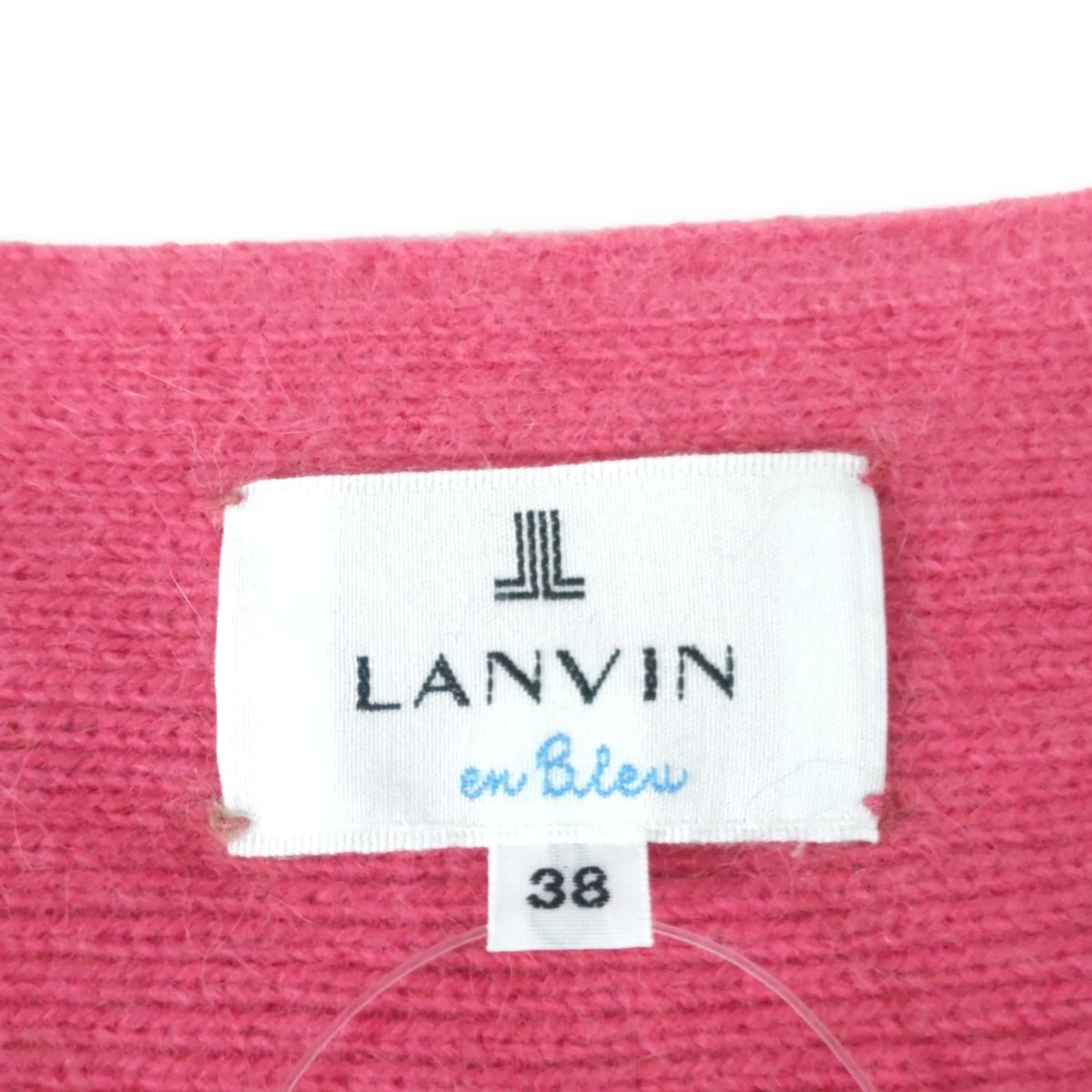 ランバンオンブルー/カーディガン/ライトブラウン×ピンク/サイズ：38の