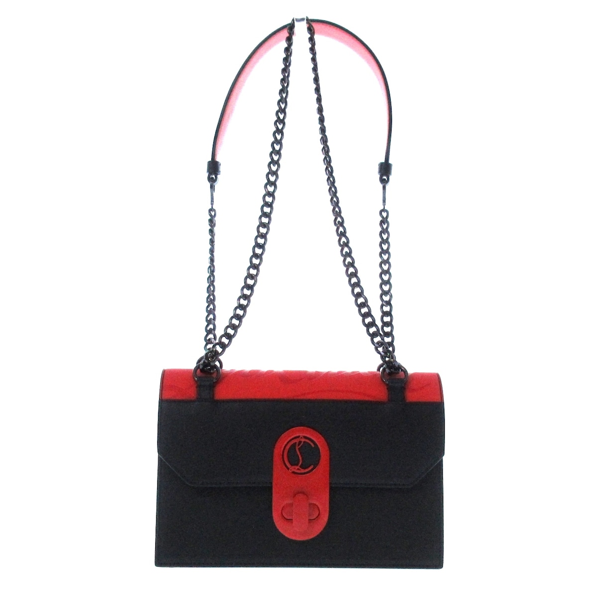 クリスチャンルブタン/ショルダーバッグ/エリサスモール/黒×レッド