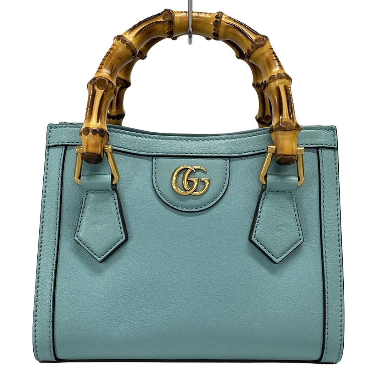 グッチ/トートバッグ/ダイアナ ミニ トートバッグ/ライトブルー/レザー