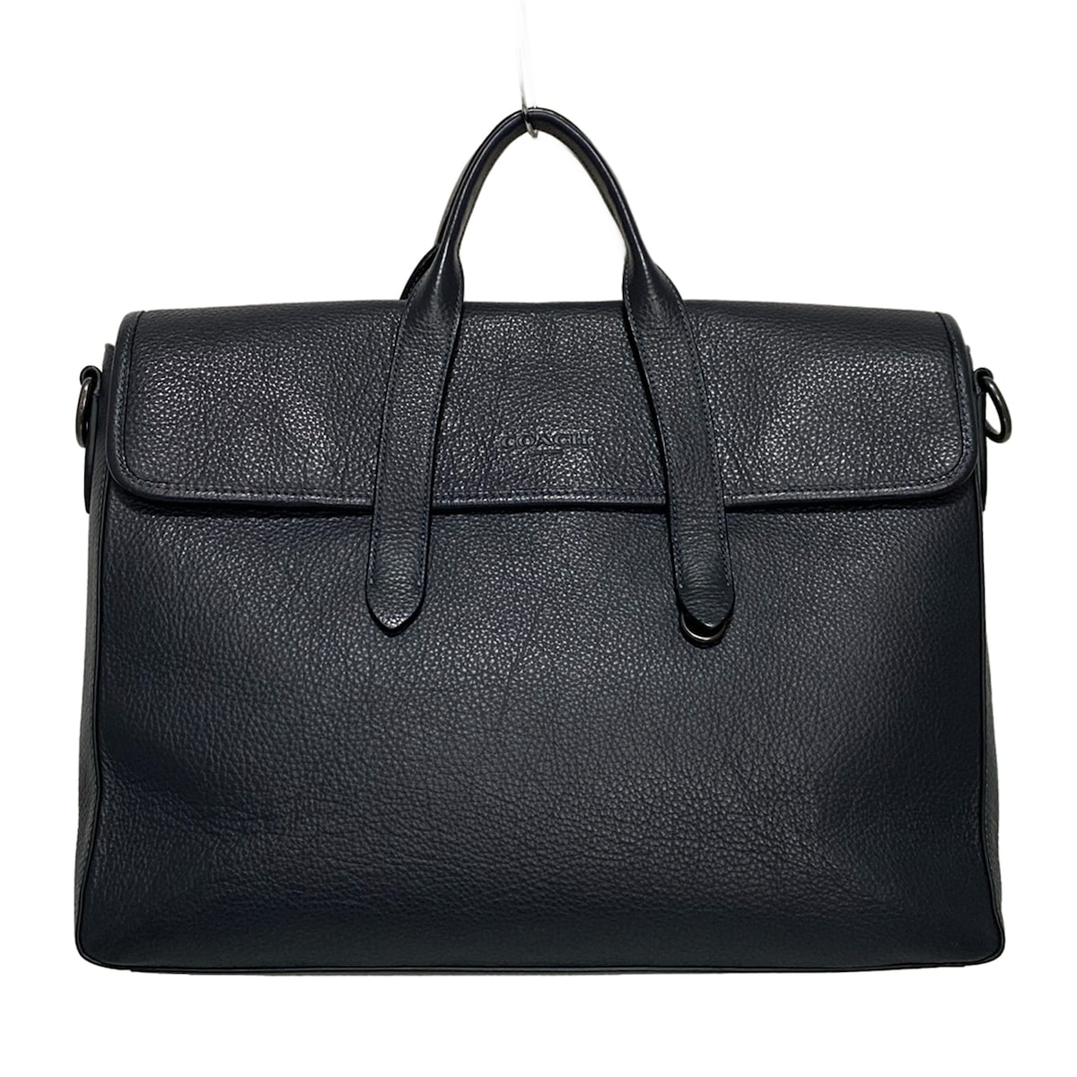 未使用級 coach ビジネス トート ダークネイビー ダブルハンドル